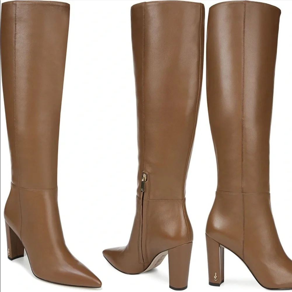 SAM EDELMAN RAAKEL LEATHER KNEE BOOT - Picture 1 of 4